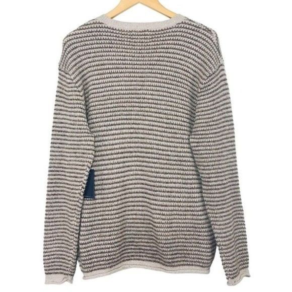 DAY & AGE Contrasting Knit Pullover Sweater In Sand Size Medium - Picture 2 of 9